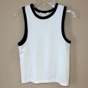 Happily Grey White and Black Trim Tank Top M/L